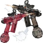 Electric Water Gun for Adults Kids,Realistic SMG,Rechargeable,Automatic Squirt Watergun,Pool Party Outdoor Toy,Summer Battle Game,Long Range,2026 Super Powerful LED Blaster Electric Water Guns(2 Pack)