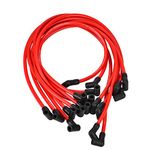 Cozywind 10.5 MM High Performance New Spark Plug Wire Set for Chevy AM General Isuzu HEI SBC BBC 350 383 454 Electronic (Red)