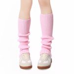 VUCDXOP Leg Warmers for Women for Winter,Knit Winter Thermal Warm Leg Warmers-Long Socks Boot Cuffs Topper Legging Pads For Women Lady Girls Best Xmas Gift (Y2k-Pink)