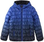 Krumba Boys Lightweight Puffer Jacket: Kids Waterproof Packable Outerwear Coat DK Blue Size 128