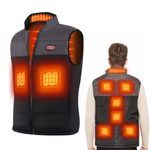 Heated Vest Heating Jacket with 3 Adjustable Temperature Electric USB Rechargeable Winter Thermal Vest Warm for Outdoor Camping Riding Hiking (Battery Pack Not Included) (M)