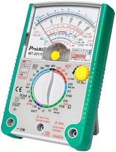 Pro'sKit Tools Solutions MT-2017N Protective Function Analog Multimeter dial Robust Protective Holster alongside, Built-in Stand and Hook-up Design(MT-2017N)