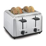 Hamilton Beach 4 Slice Toaster, Brushed Stainless Steel,24910