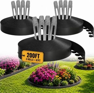 Bonviee 200FT Landscape Edging Kit with 300 Stainless Steel Stakes
