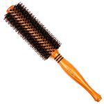 H&S Round Hair Brush - Boar Bristle Round Hair Brush - Round Wooden Hair Brush - Round Natural Bristle Brush - Round Soft Bristle Hair Brush - Natural Wooden Round Hairbrush - Beard Round Brush