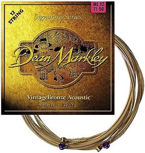 Dean Markley Signature Vintage Bronze Acoustic Guitars 12 Strings Set, 11-50 Acoustic Guitar Strings Medium Light with Superior Tone Quality & Long Lasting Peformance, Made in the USA