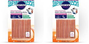 EcoZone Drain Cleaning Sticks, Enzymatic Pipe Unblocker, Prevents Plug Hole Obstructions & Keeps Water Flowing Freely, Natural Vegan & Non Toxic Kitchen & Bathroom Treatment Kit (x 12, 1 Year Supply)