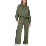 Tracksuit Full Sets for Women Uk 2 Piece Co Ord Sets Hoodie and Sweatpants Jogger Set Fashion Casual Thermal Tracksuit Plus Size Crew Neck Soft Co Ord Sets Casual Lounge Wear