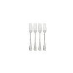 Oneida B641004A Satin Sand Dune Everyday Dinner Forks, Set of 4, 18/0 Stainless Steel, Silverware Set, Dishwasher Safe