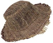 Gheri Mens 100% Hemp Natural Straw Summer Hat Beach Boater Panama Wide Brim Summer Holiday K