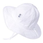 JAN & JUL Baby Sun-Hat for Toddler Girls 50+ UPF Protection (M: 6-24 Months, White Eyelet)