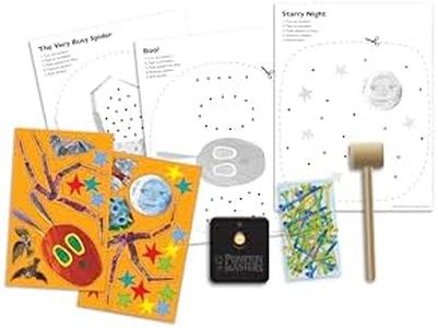 Pumpkin Masters World of Eric Carle - Pumpkin Glowing Peg Lights Kit Easy to Create, Tap in Pegs with Included Mallet