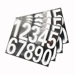 Aspcsmomt Mailbox Numbers Reflective Stickers for Outside,4 Sets(0-9) Vinyl Numbers Decals for Mailbox Signs Windows House Door Racing Cars Trucks Home Business Address Numbers (1.85x3.82in,White)