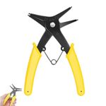 MECRAAF® 2 in 1 Multifunction Snap Ring Pliers Circlip Pliers External Internal Retaining Ring Spring Installation Removing Reassembling| Dual-purpose Retaining Ring Plier | Straight Lock Ring Pliers