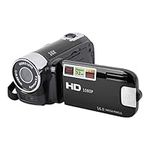 Handheld Video Camcorder, 1080P 16MP Dv Camera 2.7in TFT Rotatable Screen 16x Vlogging Video for Kids Digital Zoom with USB Cable Black Mini Dv Player (Black)