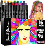 Jim&Gloria Hair Chalk For Girls, Temporary Hair Color Makeup Kit Gifts for Kids, Washable and Safe Hair Dye, Teen Girls Trendy Stuff, Things for Halloween Age 7 8 9 10 11 12 13 14 + Years Old Toy