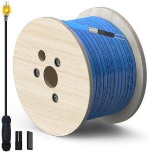 100FT Bulk Self-Regulating Heat Tape for Water Pipes, DIY Heating Cable Kit with 120V Plug, Wire Splitter & End Cap, YeloDeer Pipe Freeze Protection for Metal/Plastic Pipes (-40°F)