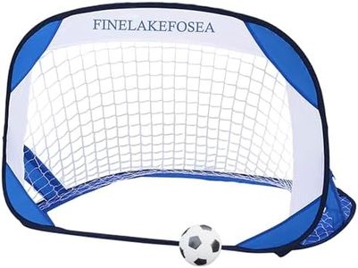 FINELAKEFOSEA Pop Up Soccer Goals for Kids, Portable Soccer Net for Backyard Training, Football Net with Carrying Bag, 1 Pcs（Blue）