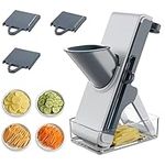 Vegetable Chopper Mandoline Slicer Food Chopper for Kitchen, with 3 Adjustable Thickness Stainless Steel Blades for Vegetable Fruit Meat