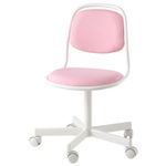 IKEA Children's Swivel Desk Chair with Non-Woven Polypropylene Fixed Seat Cover, Hydraulic Adjustable Height Chair with Wheels for Many Hours of Computer Games, Surfing and Homework (Pink)