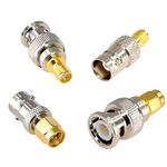 YILIANDUO 4 Pieces SMA to BNC Adapter Kit 50 Ohm SMA BNC Connector Male Female RF Coax Adapter set for Baofeng Antenna, SDR, Handheld Radios, Scanner, Walkie Talkie Adapters