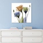 Empire Art Direct Frameless Free Floating Tempered Glass Panel Graphic Wall Art Ready to Hang, 24" x 24", Gentian Buddies