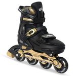 Nattork Kids Inlines Skates for Boys or Girls Roller Skates Adjustable Size with Light up Wheel Cool Cars Styles Age 4 to 12 Indoor Outdoor Birthday Gift (Golden, Large(4-7UK/235-260MM))
