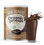 Four Sigmatic Organic Plant-Based Protein Powder | Creamy Cacao Protein with Lion’s Mane, Chaga, Cordyceps and More | Clean Vegan Protein Elevated for Brain Function and Immune Support | 21.16 oz