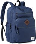 School Backpack for Men,Vaschy Unisex Large Bookbag Schoolbag Casual Daypack for High School/College/Teens/Travel/Work Blue