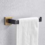 LUXIUR Towel Hanger for Bathroom and Kitchen Accessories Item Holder, 304 Grade Stainless Steel Towel Ring, Napkin Holder for Wash Basin, Black Gold