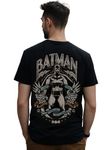 Bewakoof X Official Dc Comics Merchandise Men's The Dark Knight Graphic Printed Cotton T-Shirt - Regular Fit, Round Neck, Half Sleeves_592032_Black_S