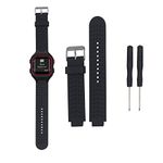 Bemodst Silicone Strap Watchband Bracelet Band for Garmin Forerunner 25,Black/Male