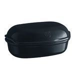 Emile Henry Midnight Blue Artisan Loaf Baker, 13.6 x 8.9 x 3.4in