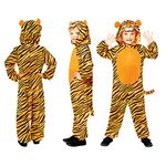 amscan 9910078 - Kids Tiger Print Hooded Onesie World Book Day Fancy Dress Costume Age: 10-12 Yrs