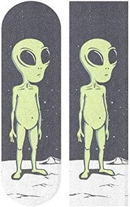 JRDD Skateboard Grip Tape Aliens and Astronauts Long Boards Grip Tape Non-Slip Grip Tape Sheet Sticker Waterproof Sandpaper Grip Tape 33.1x9.1 Inch Longboard Griptape for Outdoor Recreation