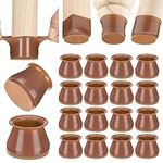 Aneaseit Chair Leg Floor Protectors - 16 pcs Clear - Felt Bottom Silicone Pads for Hardwood Floors & Furniture Feet - Rubber Caps for Chairs - Large