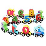 NUOBESTY 1 Set of Wooden Train Toys Magnetic Number Train Car Toys Number Building Blocks Montessori Educational Toy for Kids Toddlers Learning Counting Toy