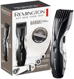 Remington Barba Beard Trimmer for Men with Ceramic Blades and Adjustable Stubble Trimmer Comb for Variable Lengths