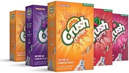 Crush, Classic Variety Pack– Powder Drink Mix - (5 Boxes, 30 Sticks) – Sugar Free & Delicious