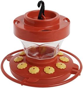 First Nature 993091-546 16 oz. Hummingbird Flower Feeder, Red