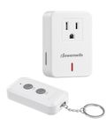 DEWENWILS Indoor Remote Control Outlet, Expandable Remote Light Switch Kit, Wireless On Off Power Switch, 100ft RF Range, Compact Design, White