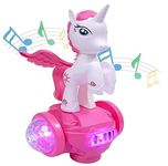 HIGH TRUSTED 360 Degree Baby Horse Stunt Toy Lights and Sound Electric Car Model Toy Vehicles Toys for Kids Best Birthday and Festival Gift.