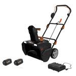 Worx WG471 40V Power Share 20" Cordless Snow Blower with Brushless Motor, Black and Orange