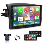 [2+64G] Android 13 Car Radio for Toyota Sienna 2004-2010 - Wireless Apple Carplay and Android Auto - 9 Inch Touch Screen Car Stereo with Multiple UI/WiFi/GPS/SWC+ AHD Backup Camera