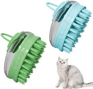OYUPSX 2pcs Cat Bath Brush 3-in-1 Cat Hair Brush,Cat Massage Brush for Removing Dirty Hair, Knots and Loose hair From Cats and Dogs(Blue+Green)