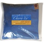 Cherry Ice® Cherry Pit Pillow Square (Blue Denim, Natural-Dyed, Freezer Bag) Natural Moist Heat or Cold Therapy for Muscle Pain, Tension Relief, Headaches, Arthritis, Aromatherapy - Microwavable