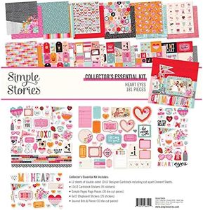 SIMPLE STORIES Collector's Essential Kit 12"X12"-Heart Eyes, Multicolor