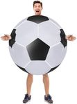 Hollowfly Adult Inflatable Football Costume 4.9-6.2 ft Halloween Costumes for Men Women Funny Blow up Costume