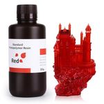 ELEGOO 3D Printer Standard Resin LCD UV-Curing Resin 405nm Standard Photopolymer Resin for LCD 3D Printing (Clear Red, 500Gram)