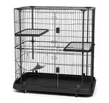 Prevue Pet Products 7501 Deluxe Cat Home with 3 Levels, Black